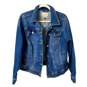 Universal Thread Freeborn Jacket button up Spring dark denim Jean jacket size X
